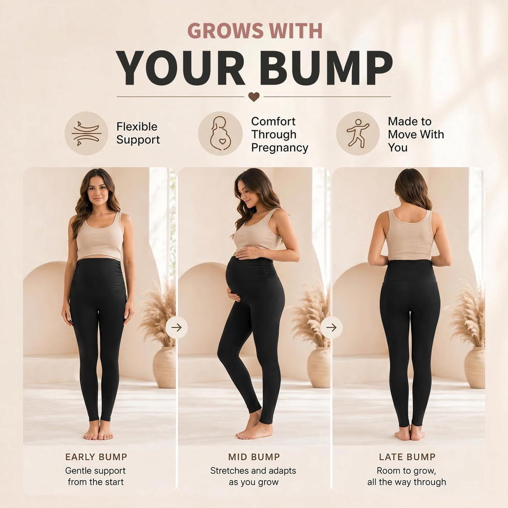 Women'S Maternity Leggings over the Belly Buttery Soft Pregnancy Yoga Pants Activewear Workout Leggings