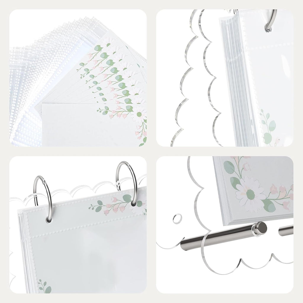 Ultrasound Pregnancy Memory Book, Scalloped Acrylic 3X4 Sonogram Album